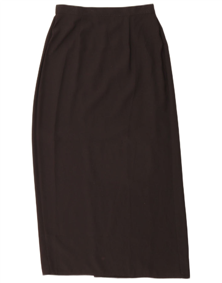 Gonna a portafoglio da donna Marks & Spencer UK 12 media W28 poliestere nero