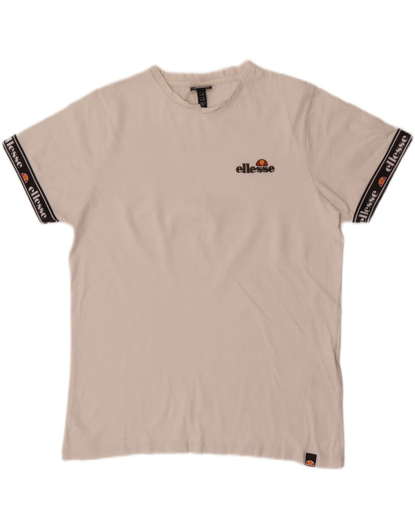 T-shirt grafica da uomo Ellesse Top in cotone color block bianco medio