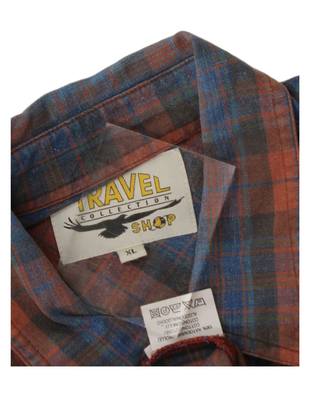 VINTAGE Mens Shirt XL Multicoloured Check Cotton Vintage Vintage and Second-Hand Vintage from Messina Hembry 
