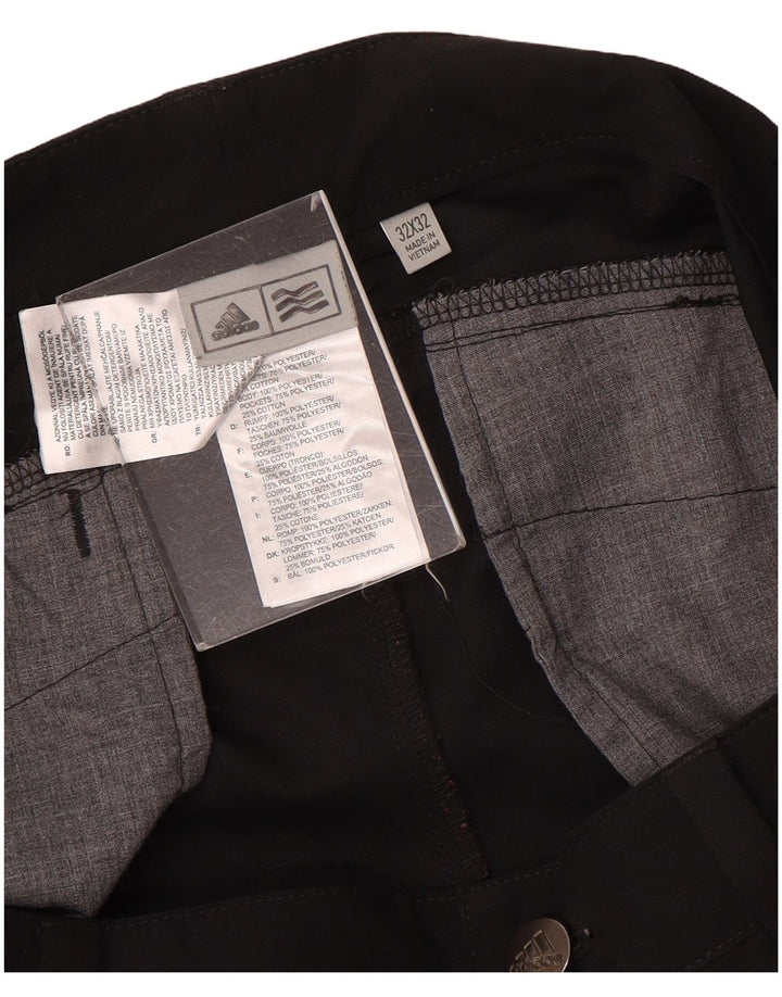Pantaloni chino slim da uomo Adidas W32 L32 poliestere nero