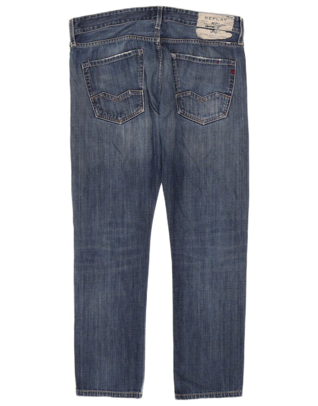 Replay Jeans Waitom Slim Distressed da Uomo W36 L30 Blu