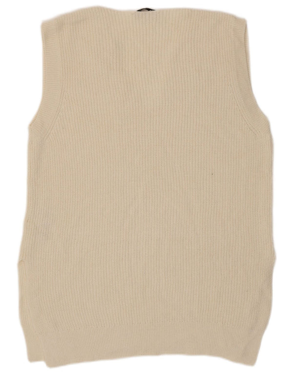 Canottiera da uomo Zara Canottiera piccola in cotone beige