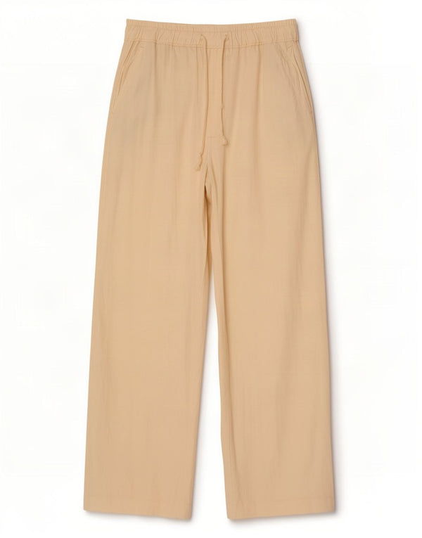 Zara Womens Wide Leg Casual Trousers Small W26 L27 Beige