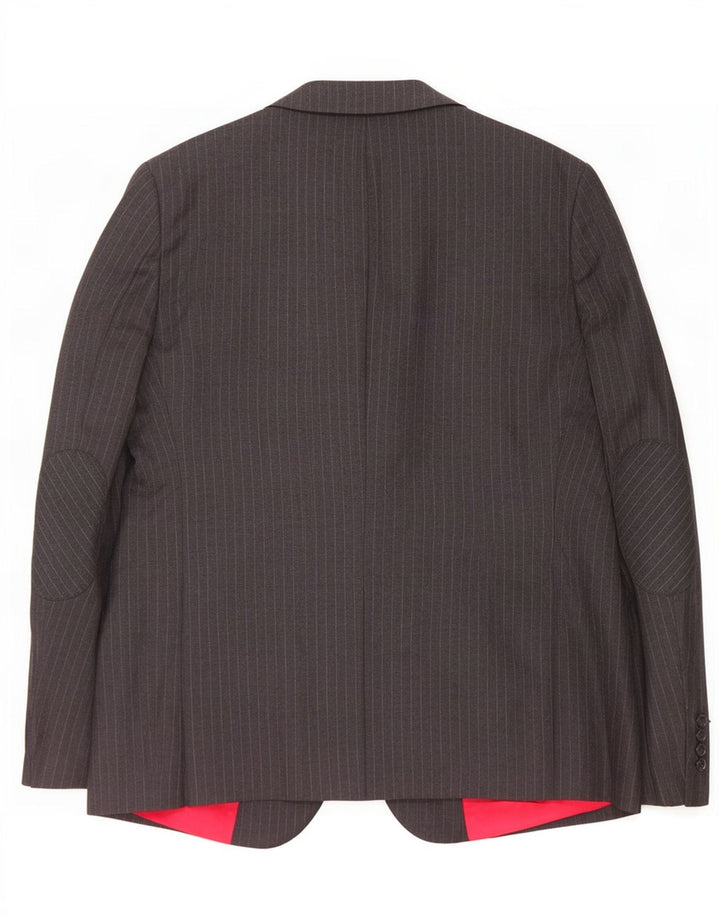 Giacca blazer a 2 bottoni da uomo Tommy Hilfiger IT 56 3XL Gessato grigio