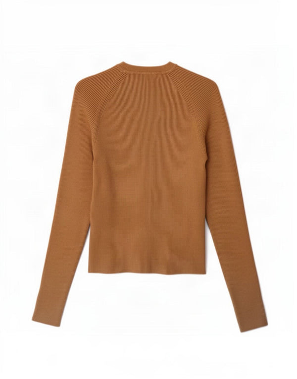 Top corto da donna Zara a maniche lunghe UK 14 grande in viscosa beige
