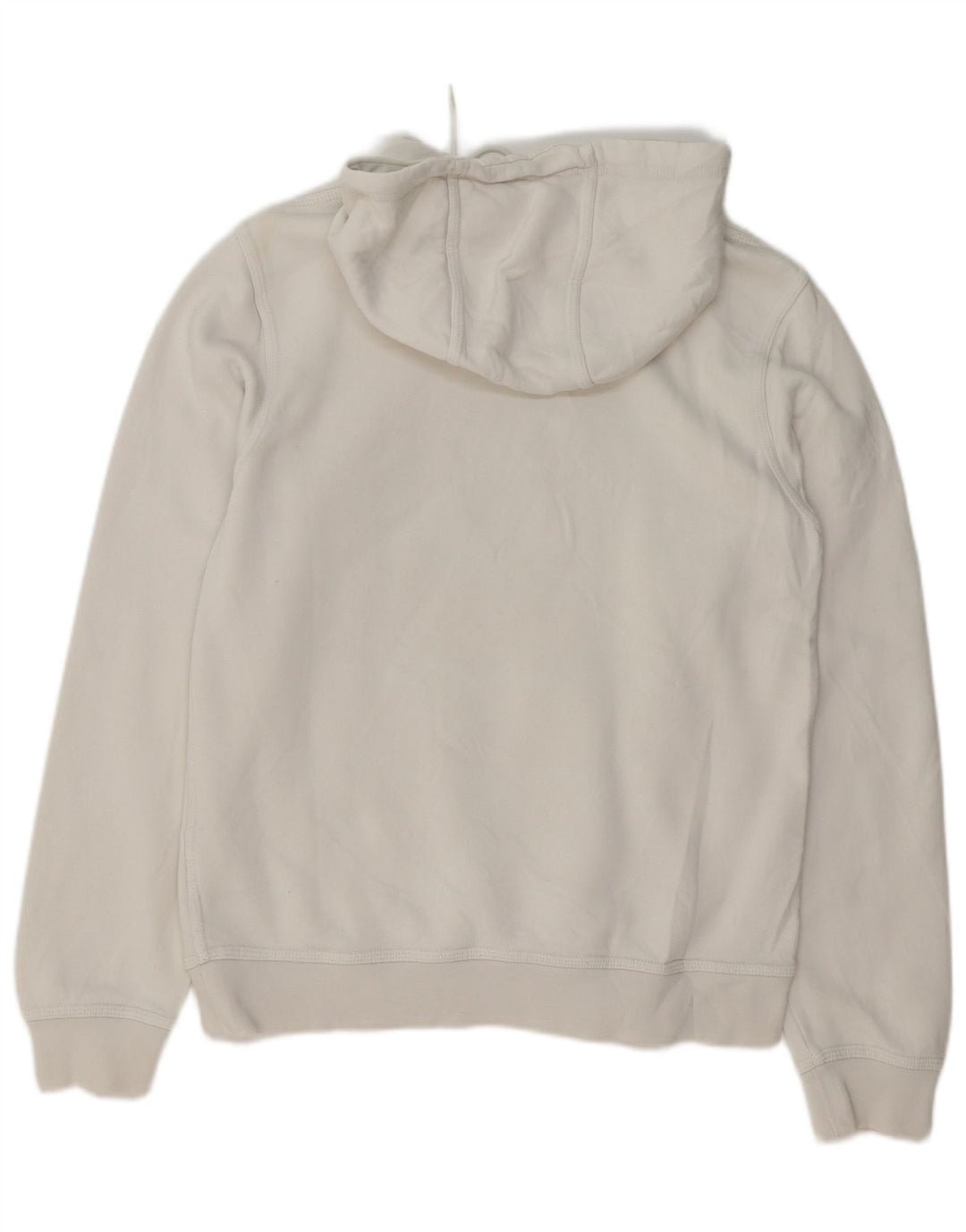 NIKE Mens Graphic Hoodie Jumper Small White Cotton