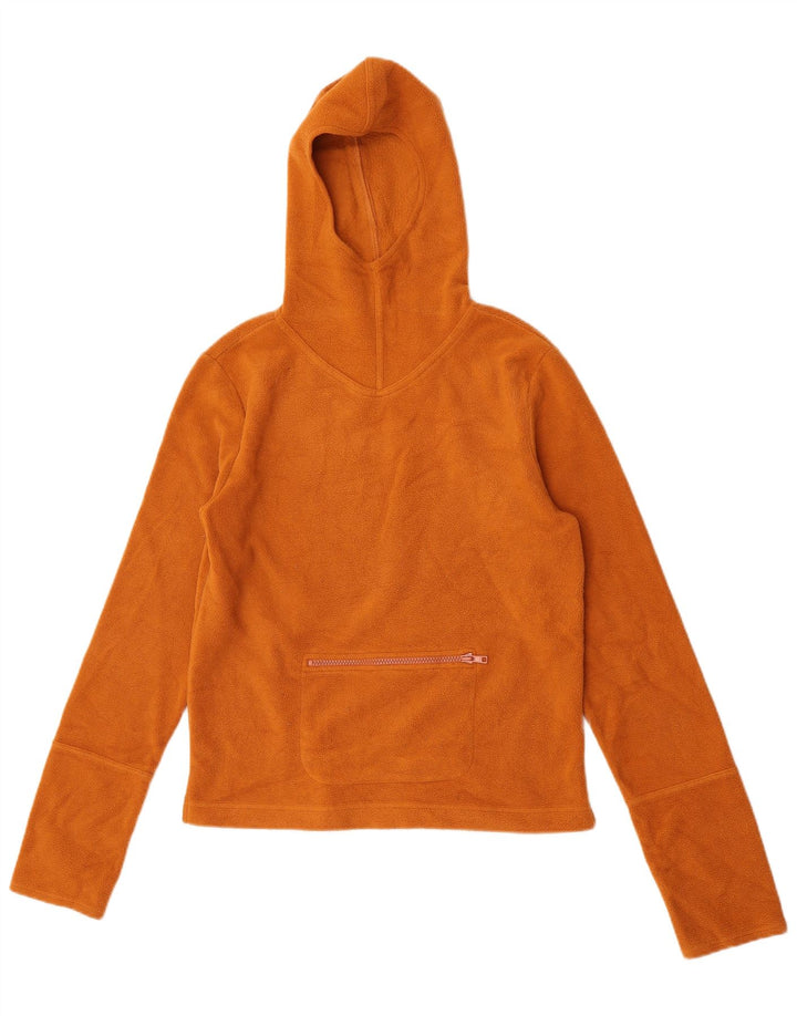 Maglione in pile con cappuccio da donna Jigsaw UK 14 arancione medio