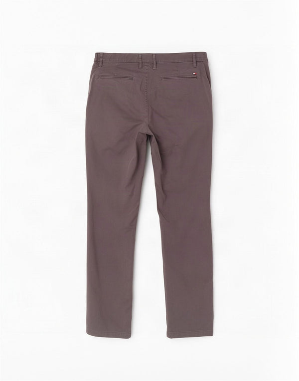 Tommy Hilfiger Mens Straight Chino Trousers W38 L32 Grey Cotton