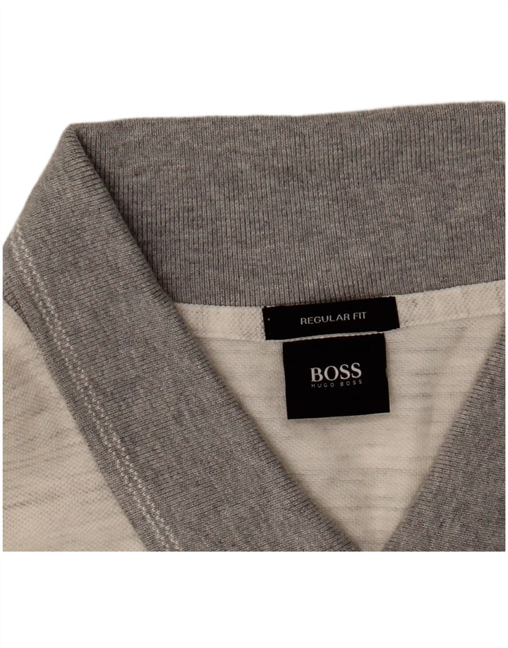 Polo Hugo Boss da uomo vestibilità regolare 2XL grigia chiazzata