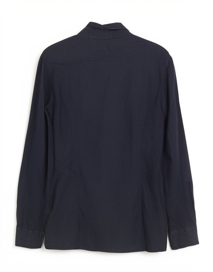 Camicia Pullover Donna Armani Jeans IT 42 Lino Medio Blu Navy