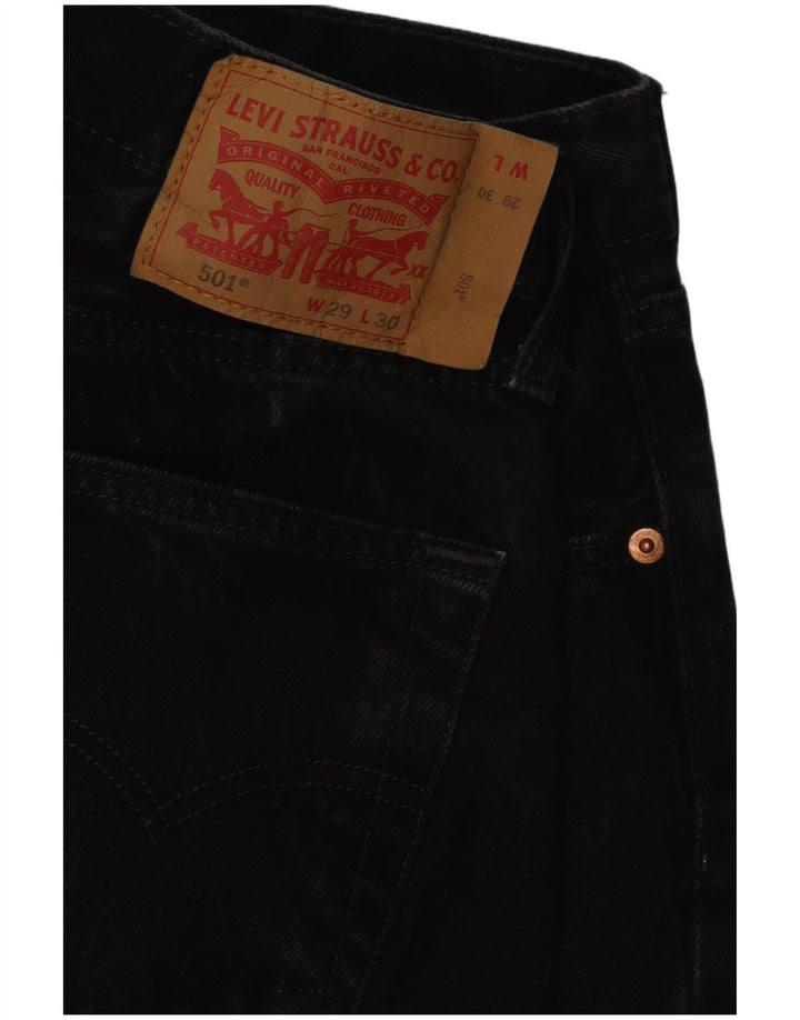 Levi's Uomo 501 Jeans dritti W29 L30 Cotone Nero