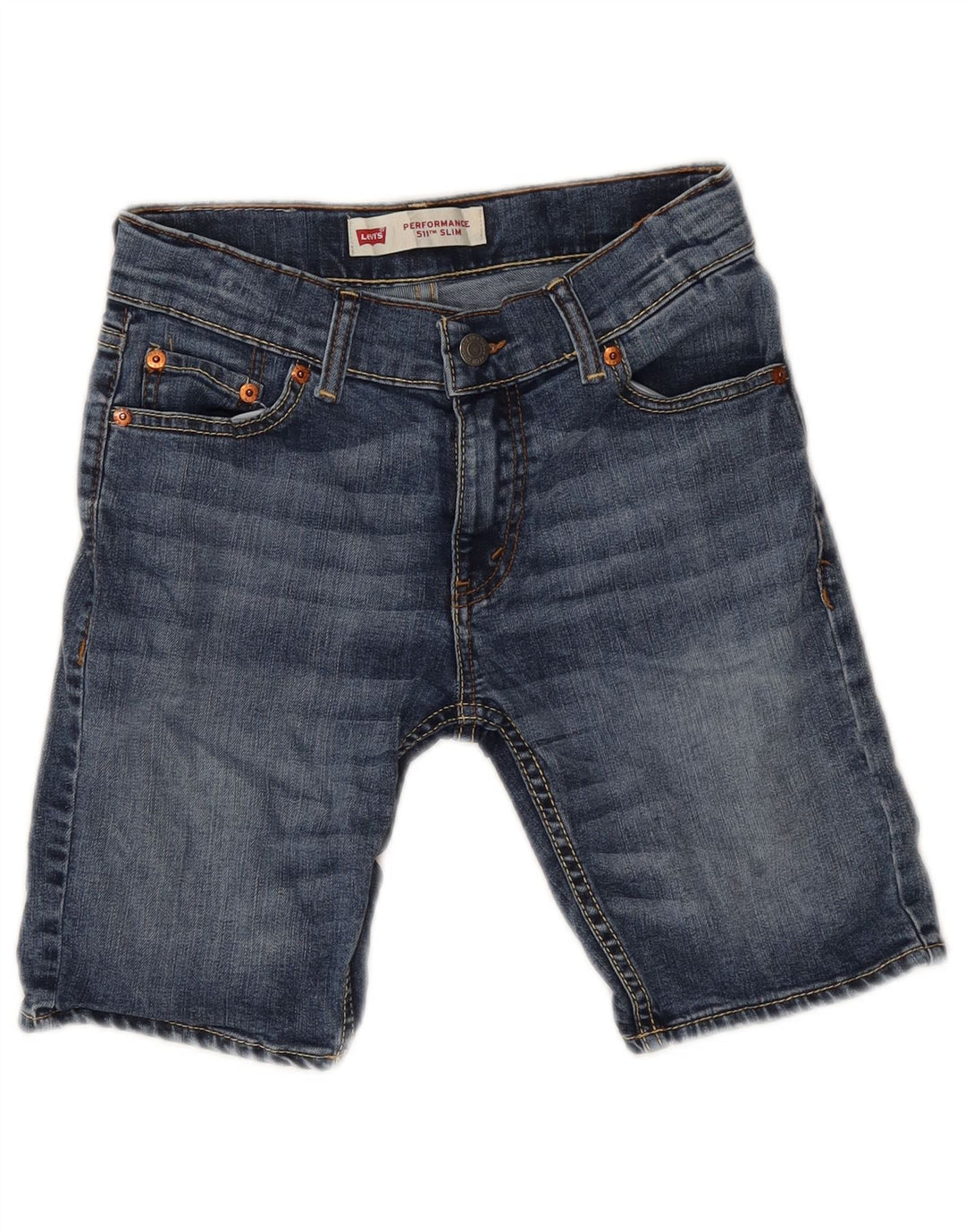 Levi's Ragazzi 511 Pantaloncini di jeans slim 11-12 anni W26 Cotone blu