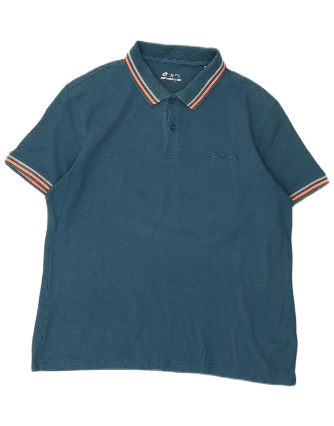 Polo da uomo Lotto Large a blocchi di colore blu
