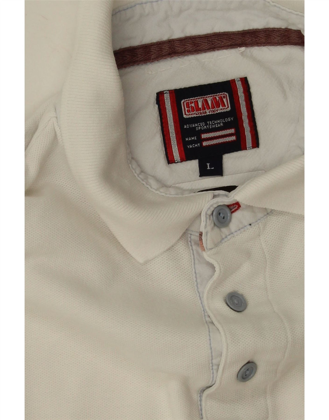 Polo Uomo Slam Large in Cotone Bianco