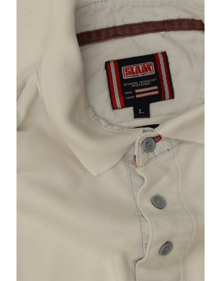 Polo Uomo Slam Large in Cotone Bianco