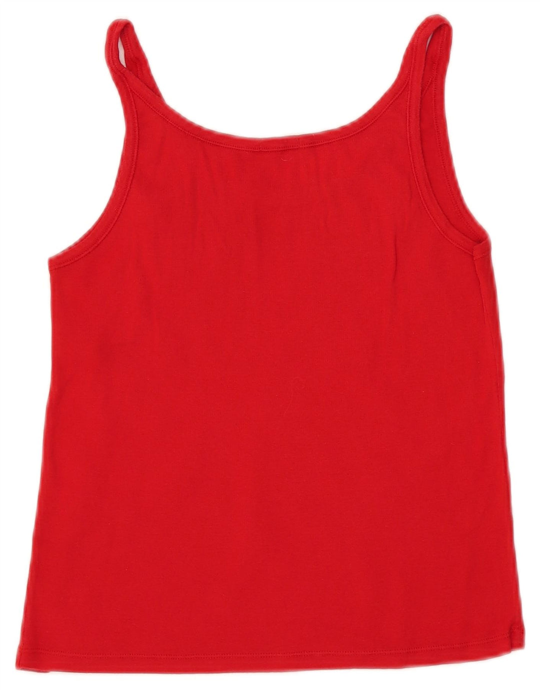 BENETTON Canottiera da donna UK 12 Cotone rosso medio