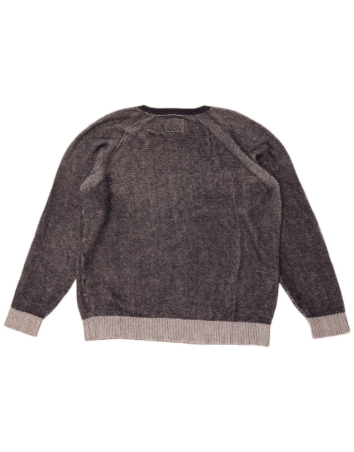 Maglione maglione girocollo da uomo Jack & Jones XL in cotone grigio