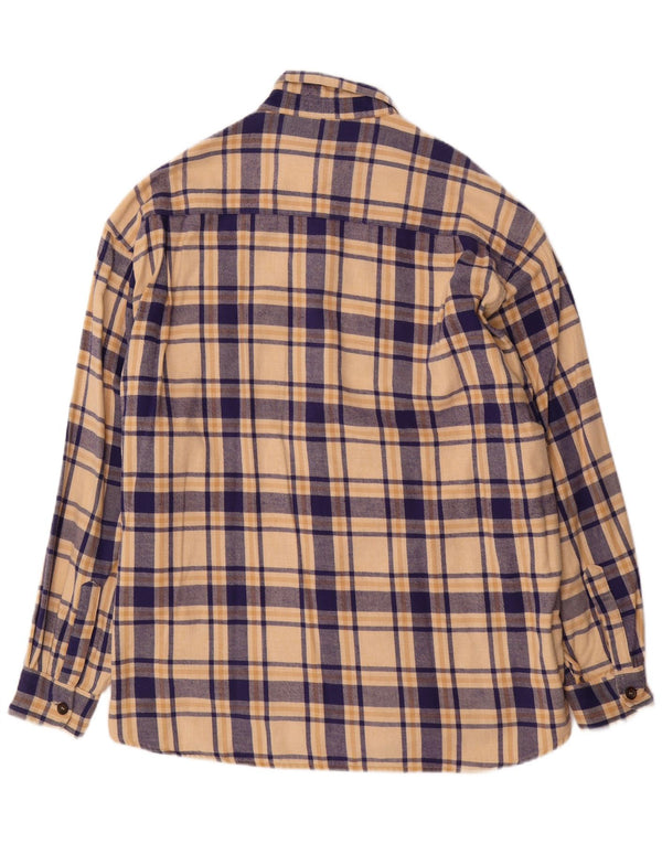 Camicia Ellesse da uomo in flanella XL in cotone a quadri beige