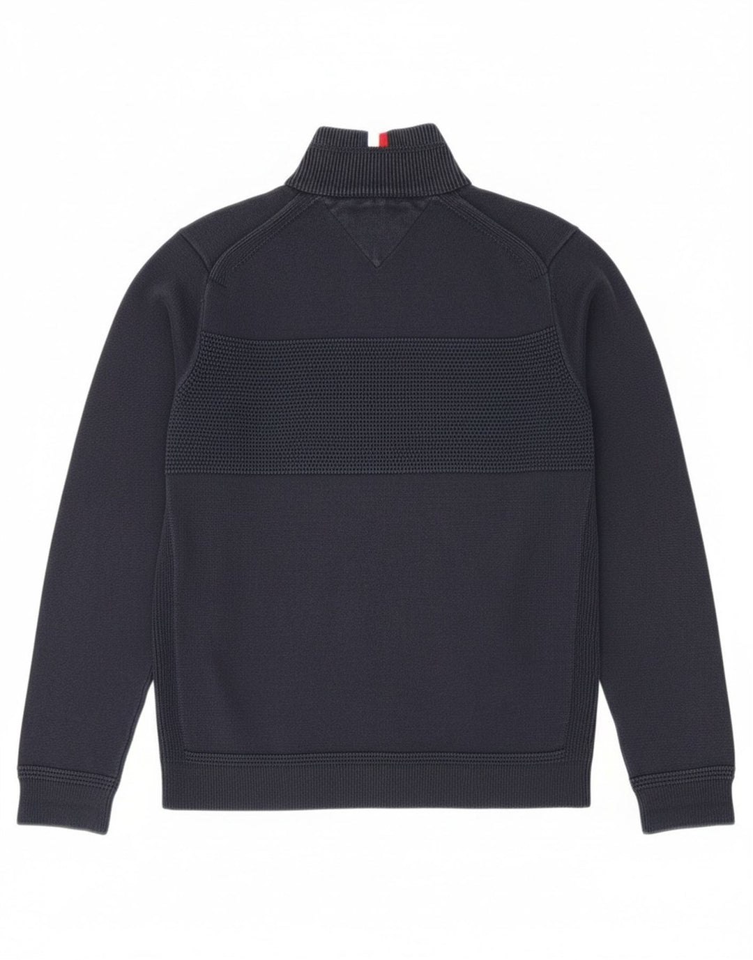 Maglione maglione con zip da uomo Tommy Hilfiger in cotone blu navy medio