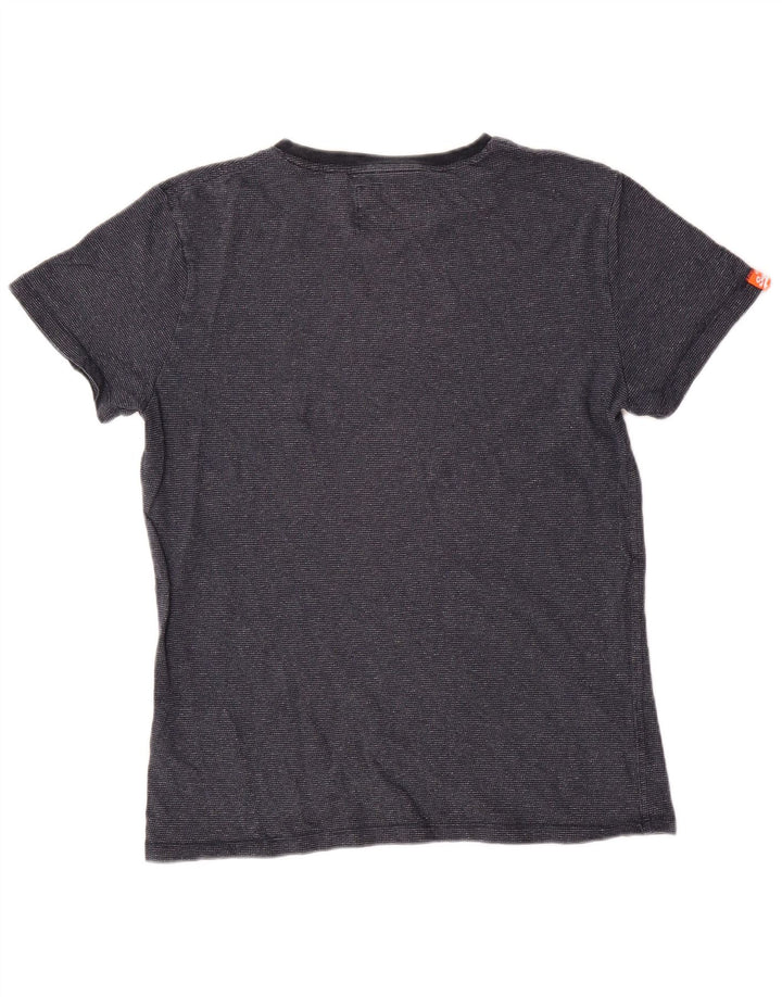 T-shirt da uomo Superdry Top Large in cotone blu navy