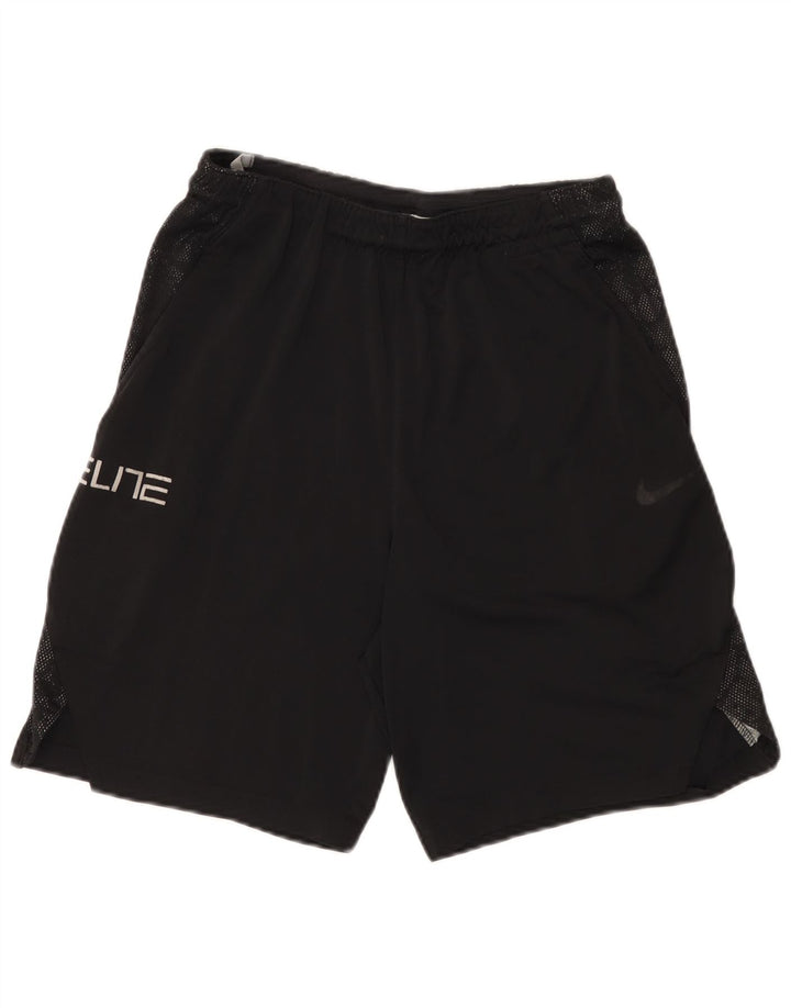 Pantaloncini sportivi Nike Dri Fit Graphic da uomo in poliestere nero medio