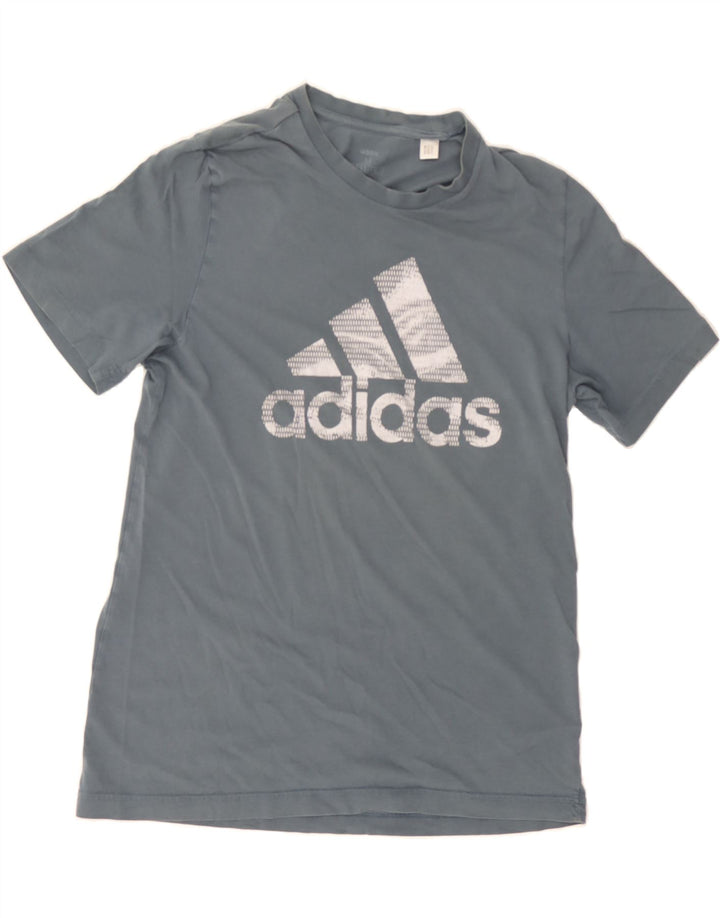 ADIDAS Mens Graphic T-Shirt Top Medium Grey Cotton Vintage Adidas and Second-Hand Adidas from Messina Hembry 