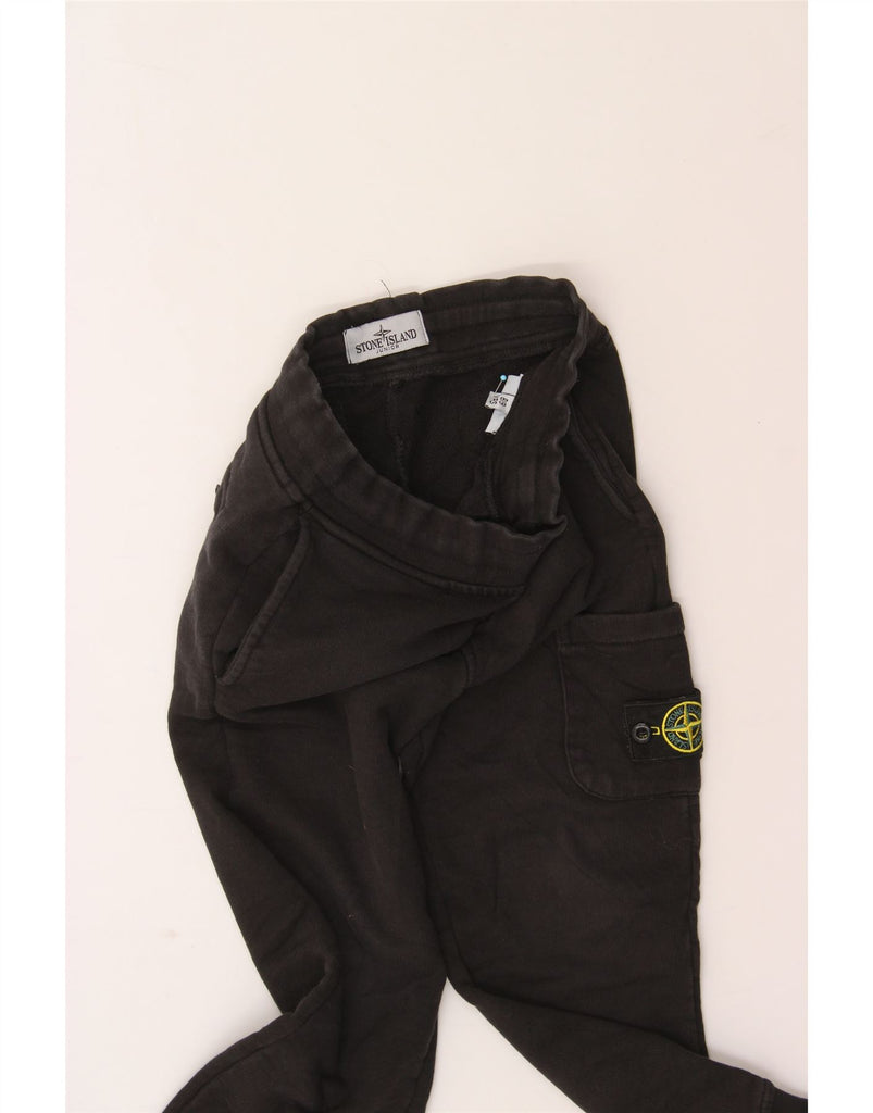 STONE ISLAND Boys Tracksuit Trousers Joggers 8-9 Years  Black Cotton Vintage Stone Island and Second-Hand Stone Island from Messina Hembry 