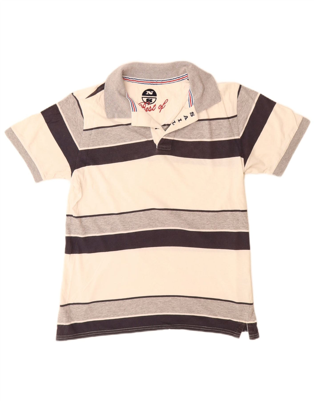 Polo da uomo North Sails piccola in cotone a righe multicolore