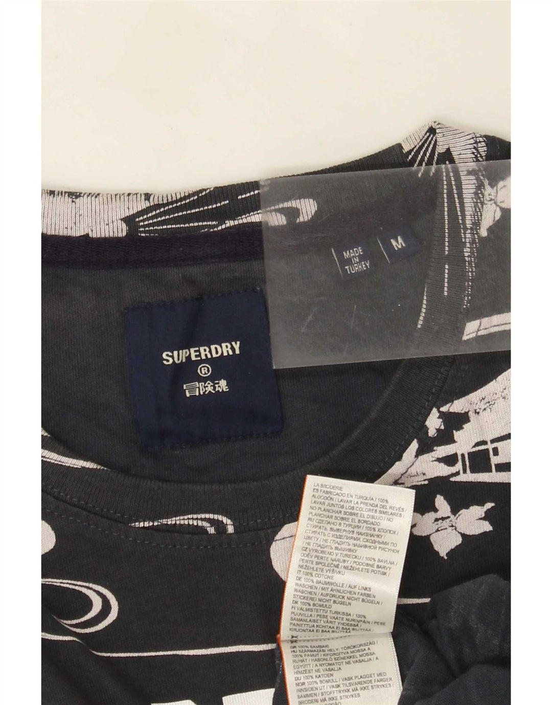 T-shirt grafica da uomo Superdry Top in cotone floreale nero medio