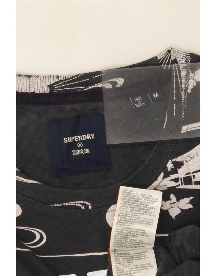 T-shirt grafica da uomo Superdry Top in cotone floreale nero medio