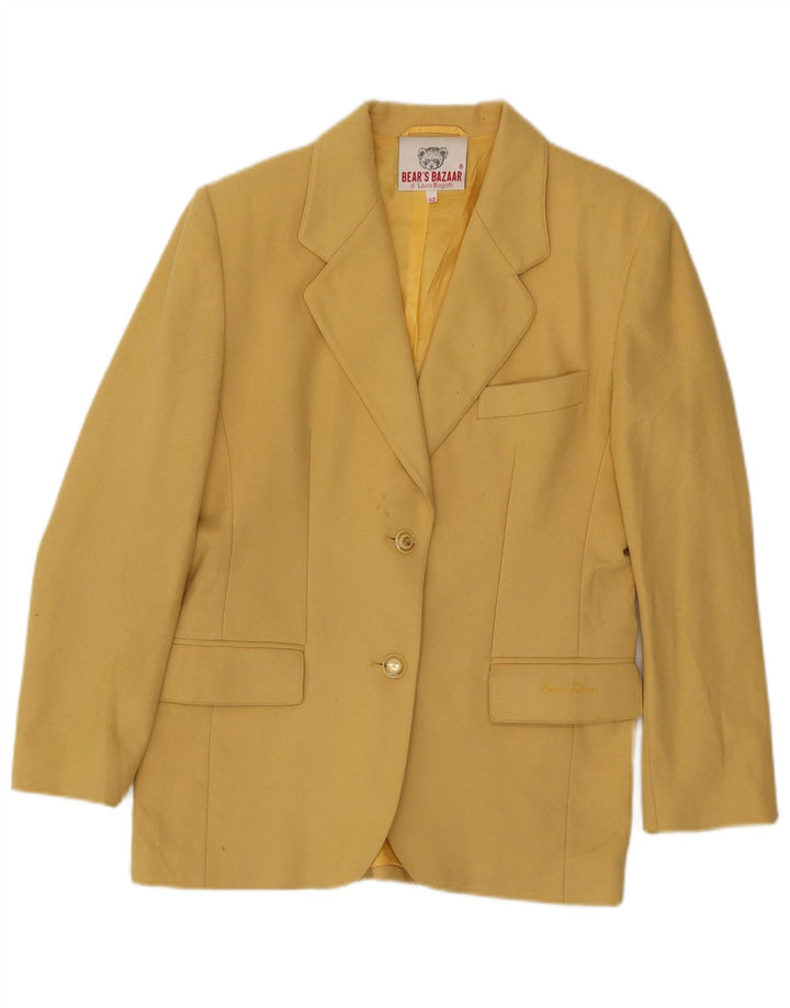 Giacca Blazer a 2 Bottoni da Donna Laura Biagiotti IT 42 Giallo Medio