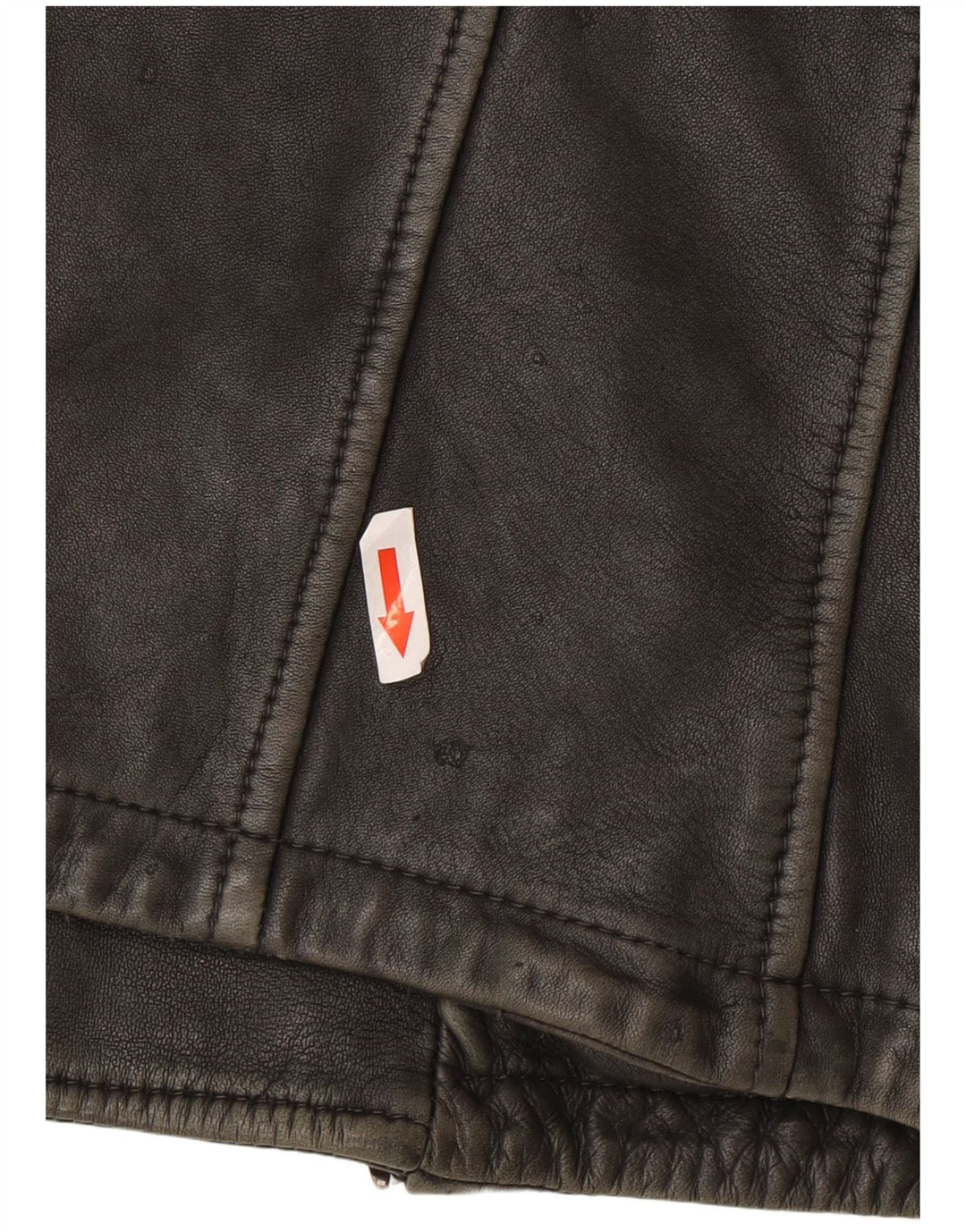 Giacca in pelle da motociclista da uomo All Saints UK 36 piccola grigia
