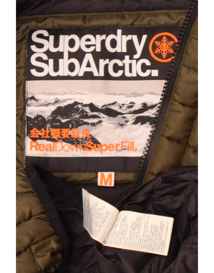 Giacca imbottita da uomo Superdry UK 38 poliestere kaki medio