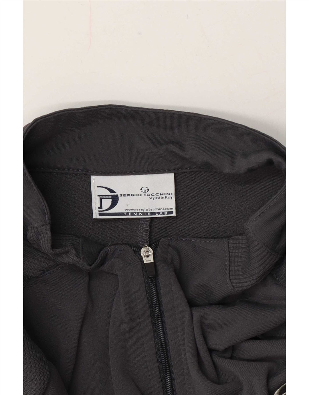 T-shirt da uomo con collo con zip Sergio Tacchini Top XL Grigia
