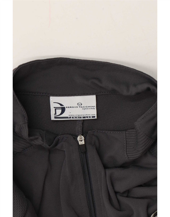 T-shirt da uomo con collo con zip Sergio Tacchini Top XL Grigia