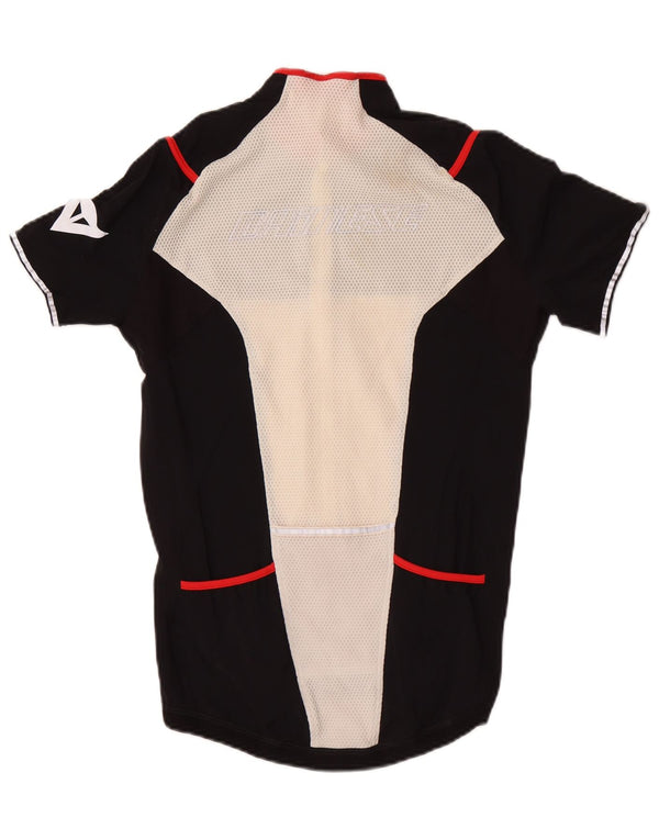 Maglia Dainese da uomo a manica corta con zip e collo, colore nero medio