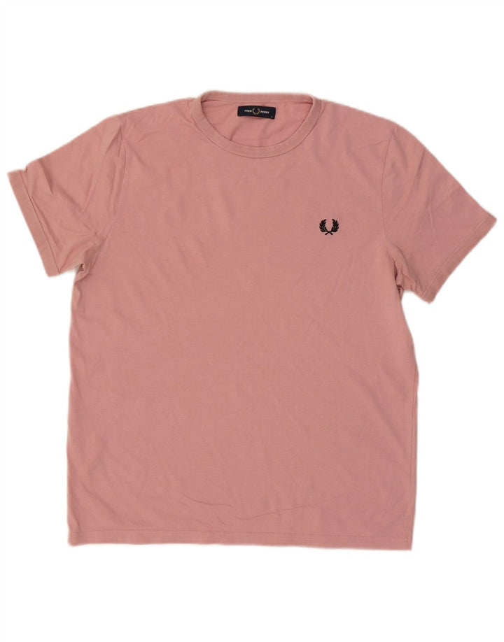 T-shirt da uomo Fred Perry Top in cotone rosa medio