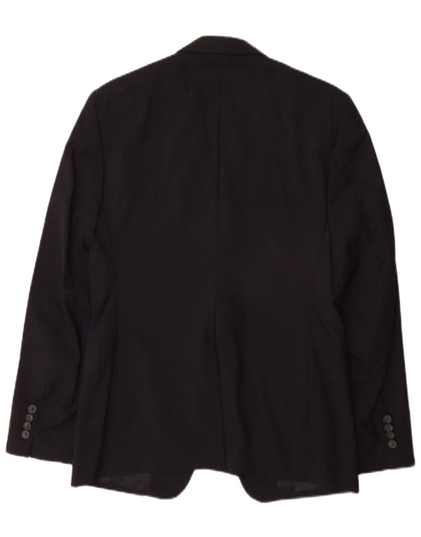 Giacca blazer da uomo a 2 bottoni Prada IT 48 media in lana blu navy