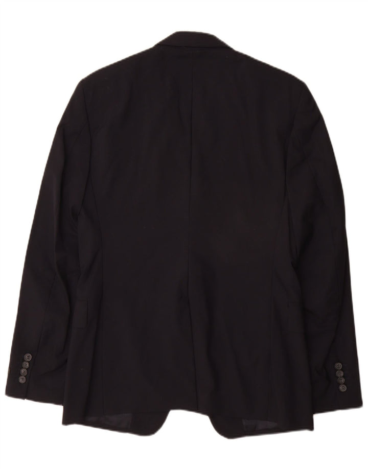 Giacca blazer da uomo a 2 bottoni Prada IT 48 media in lana blu navy