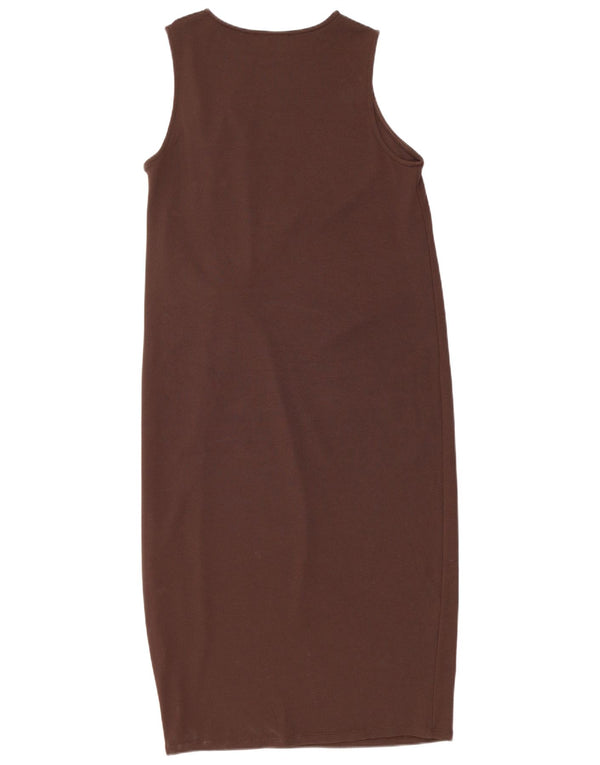 Abito basic senza maniche da donna Zara UK 10 piccolo marrone