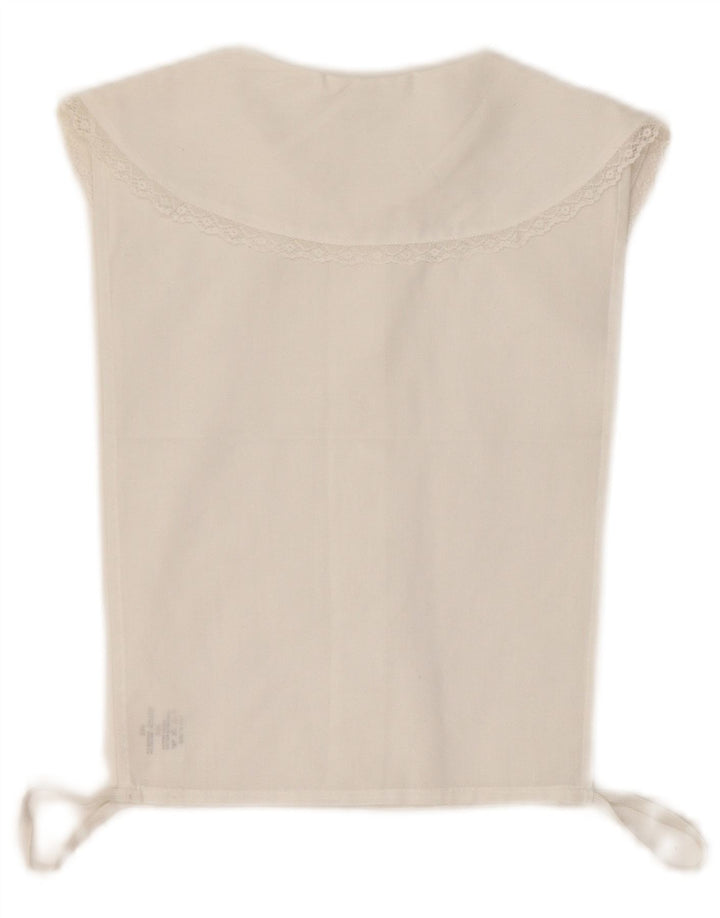 Camicetta camicia senza maniche vintage da donna IT 46 grande poliestere bianco