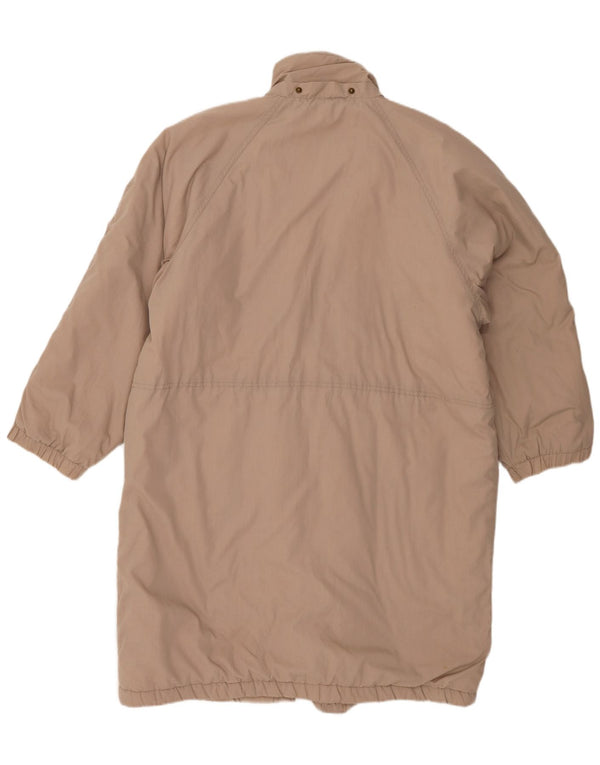 Vintage Womens Oversized Padded Coat EU 38 Medium Beige Polyester