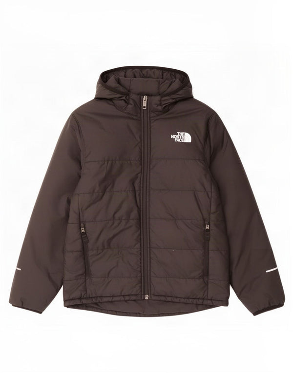 Giacca imbottita con cappuccio grafica per ragazzi The North Face 11-12 anni grande nera