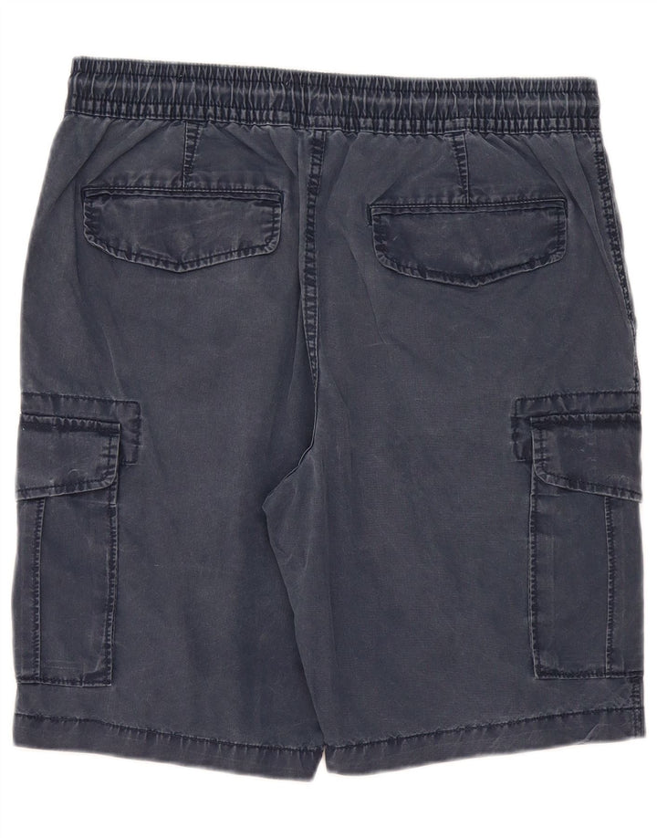 MARKS & SPENCER Pantaloncini cargo da uomo W34 Large Blu Navy in cotone