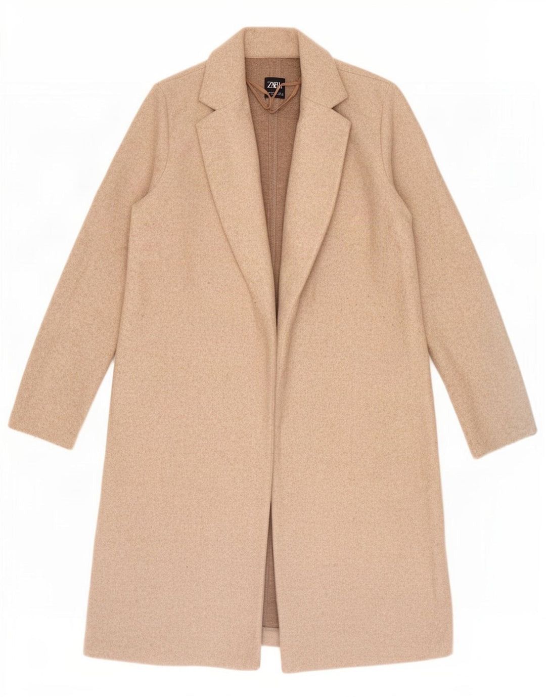 Cappotto da donna Zara UK 14 Poliestere beige medio