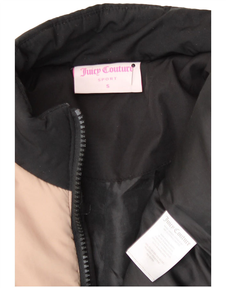 Giacca imbottita corta da donna Juicy Couture UK 10 Small Black Colourblock
