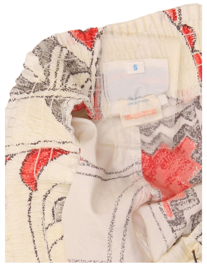 Pantaloncini da bagno REEBOK da donna UK 10 piccoli nylon geometrico bianco