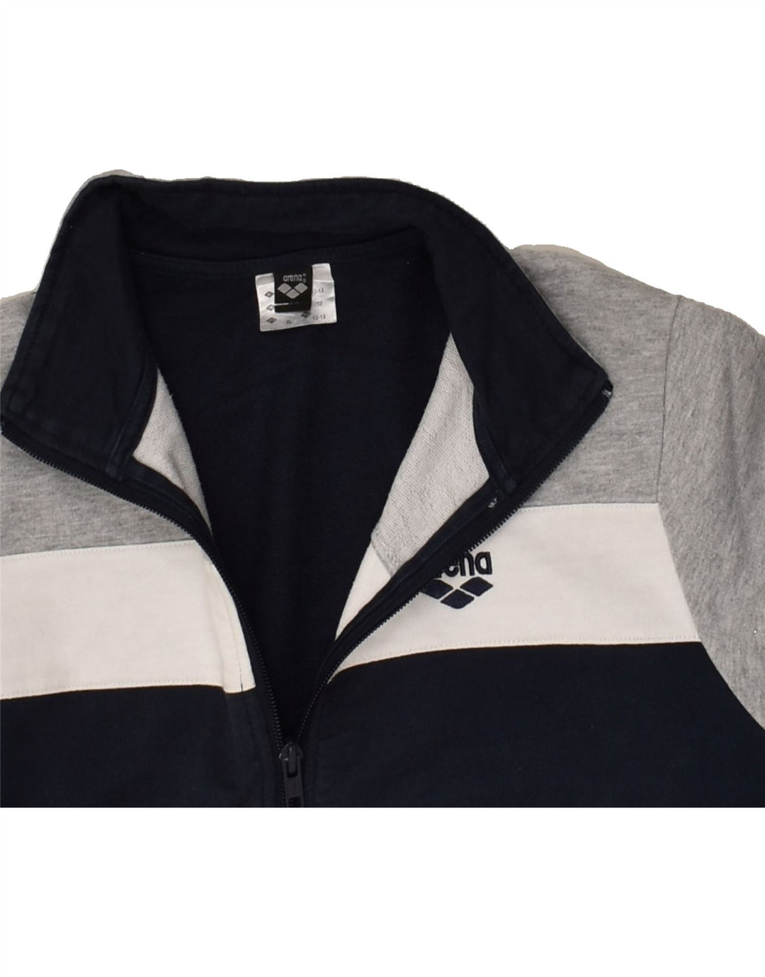 ARENA Boys Tracksuit Top Jacket 11-12 Years Grey Colourblock | Vintage Arena | Thrift | Second-Hand Arena | Used Clothing | Messina Hembry 