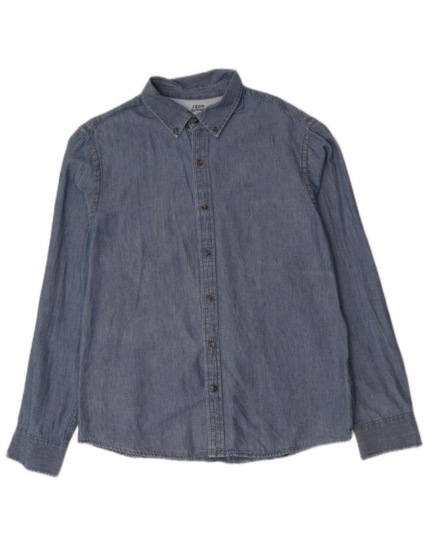 Camicia di jeans da uomo acqua salata IZOD grande cotone blu