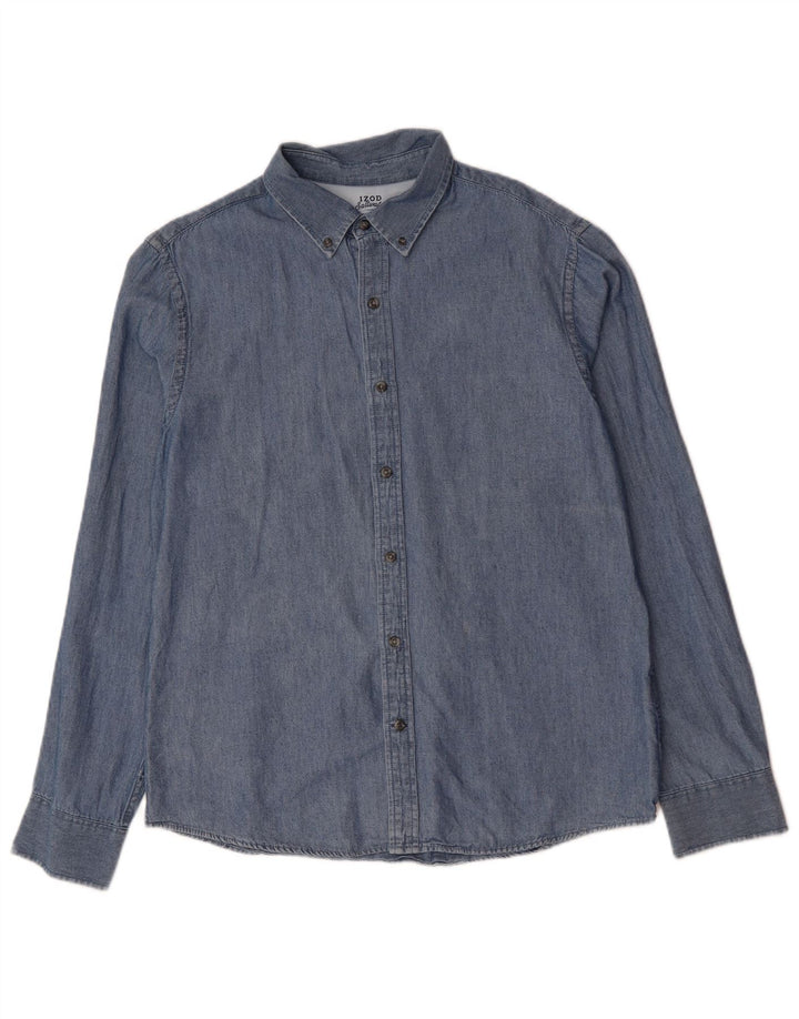 Camicia di jeans da uomo acqua salata IZOD grande cotone blu